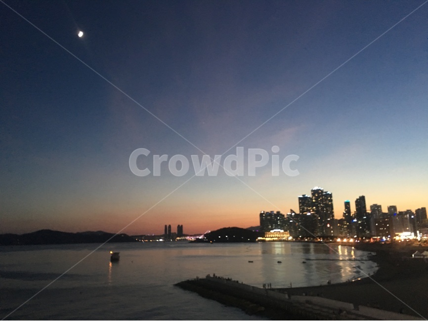 해운대,해질녘,야경,해수욕장,부산,야경,밤,풍경,nightscape,night,landscape,도시,city,한국도시풍경,한국도시경관,korea cityscape