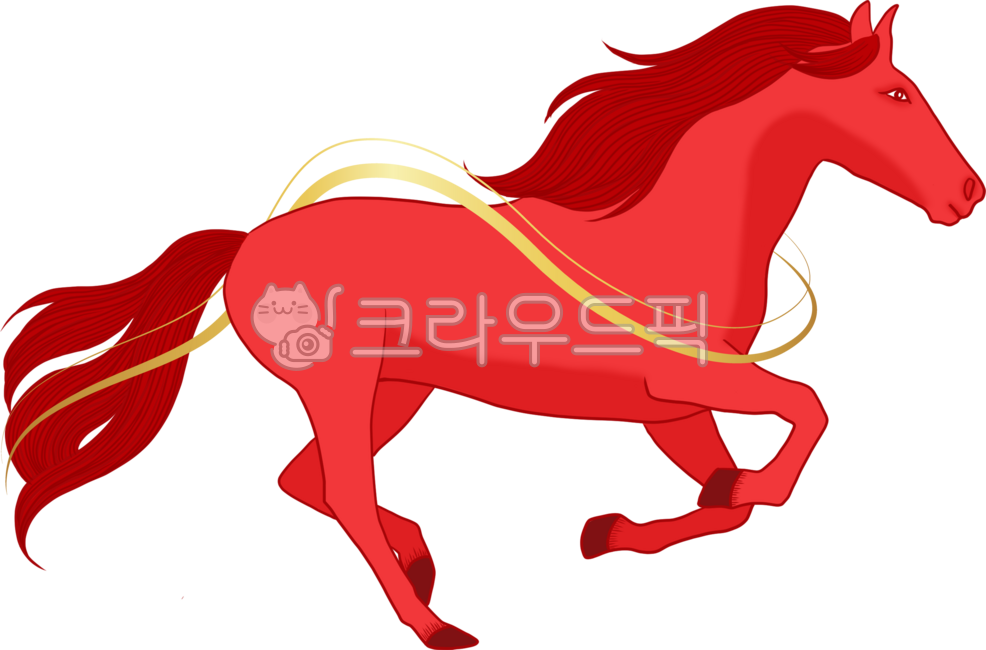 Red horse,red horse,2026,year of the dog,gold frame,gold line,gold decoration,gold,hinchan,realistic,dynamic,dynamic,lively,running,running,horse,photorealistic,illustration,horse illustration,brush painting,hand drawing