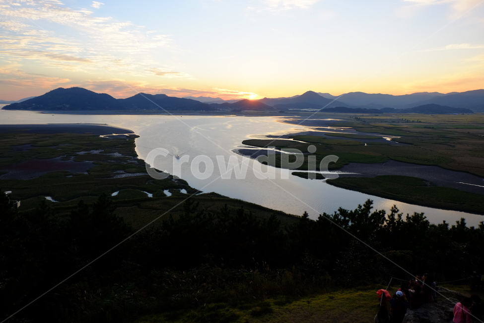 순천만,전망대,노을,갈대,순천,sunset,조각배