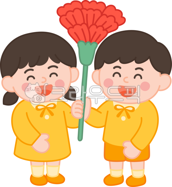 Parents' Day,Teacher's Day,Carnation,Kindergarten Carnation,Thank You Illustration,Children's Illustration,Kindergarten Student,Children's Day,Educational Content,Thank You Card