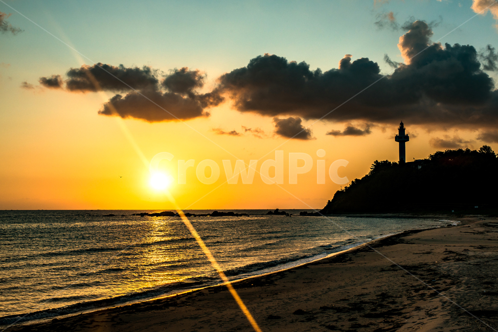 바다,노을,일출,일몰,항구,고성,자연,풍경,nature,landscape,등대,lighthouse,sunlight,햇빛,flare,플레어,light,빛,outdoors,옥외