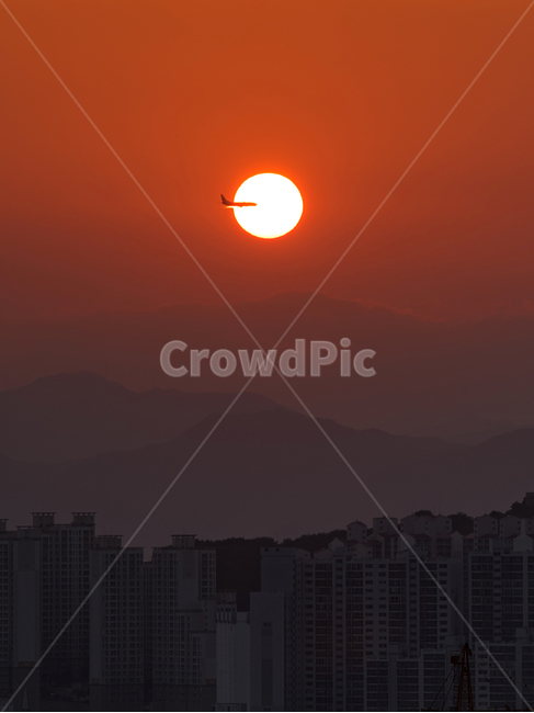 부산,일몰,sunset,비행기,airplane,감성