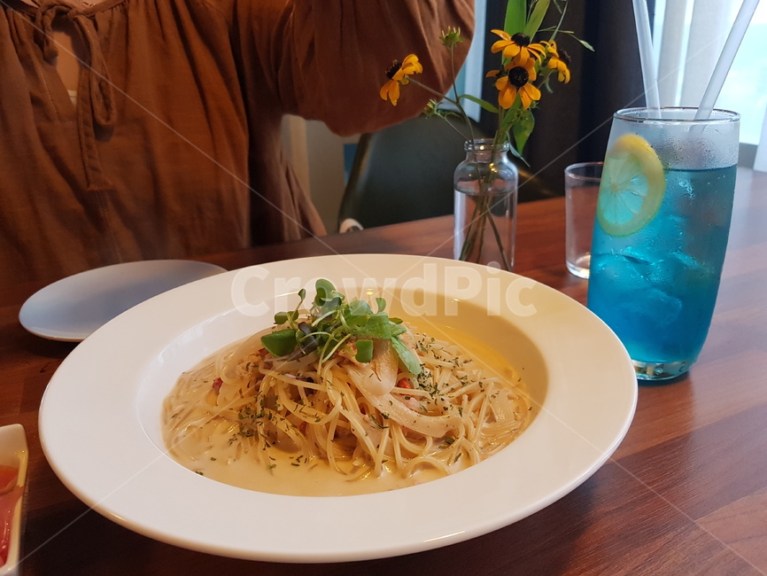 파스타,pasta,크림파스타,creampasta,bluelemonade,블루레몬에이드,음식,food,meal,식사,요리,dish