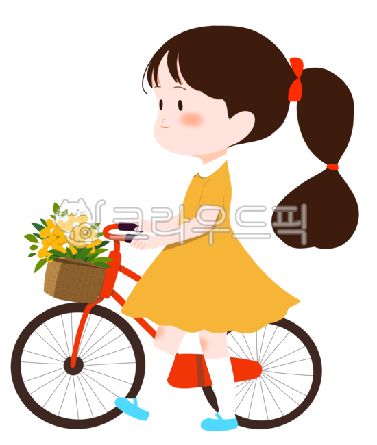 자전거,어린이,나들이,자전거타기,환경,꽃,flower,꽃바구니,봄,여름,소녀,여자아이