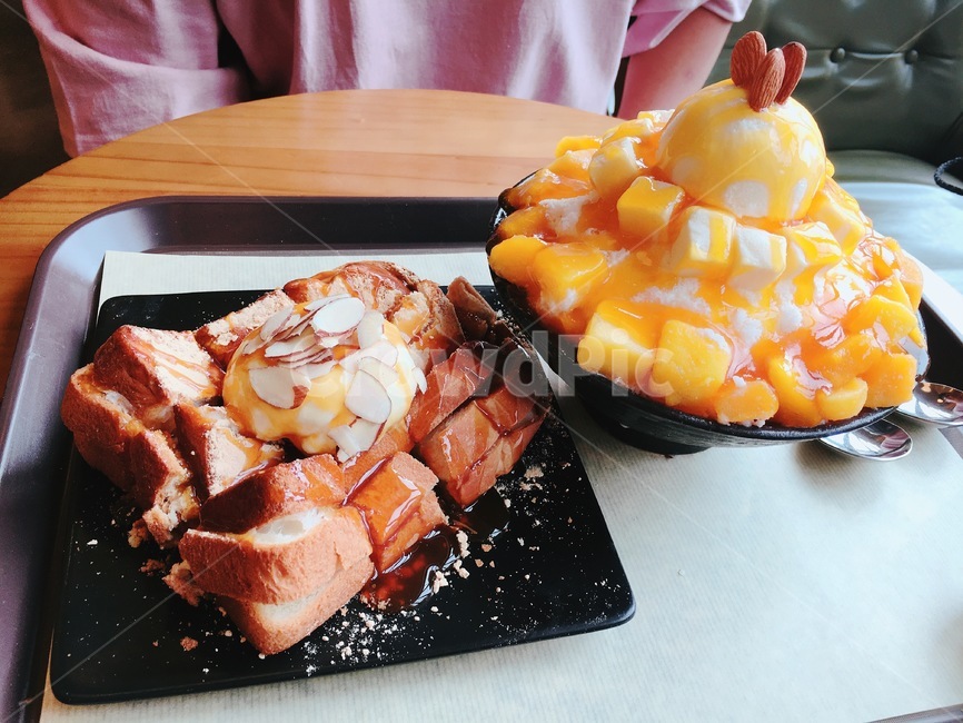 여름,빙수,토스트,인절미토스트,망고빙수