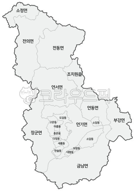 Sejong Special City,administrative district,Sejong,Korea administrative map,Sejong City Map,Sejong Special City Administrative District,map of korea,Sejong City Administrative Map
