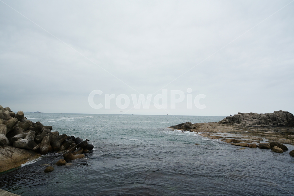 바다,풍경,하늘,물,바위,자연,파랑,돌,경치,자연,풍경,nature,landscape,architecture,건축물,building,건물,promontory,곶,tower,탑