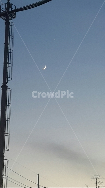 달,저녁,감성,새벽,노을,초저녁,moon,star