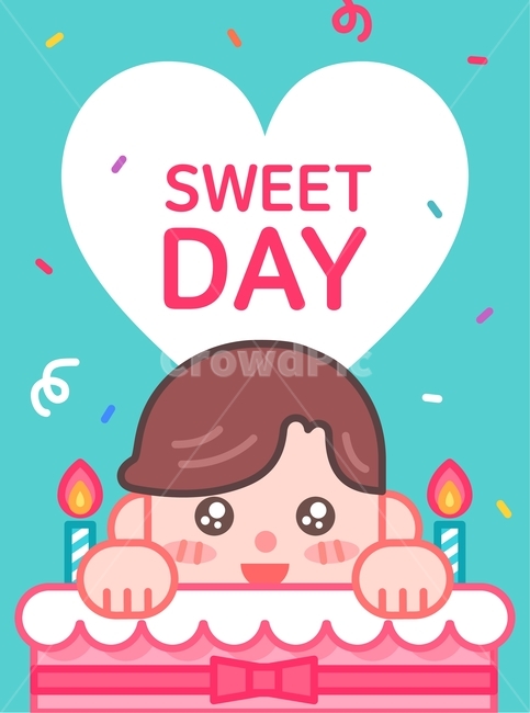 케이크,촛불,리본,생일,이벤트,팝업,캐릭터,기념일,축하,anniversary,congratulation,celebrate,celebration,그래픽,일러스트레이션,graphic,illustration