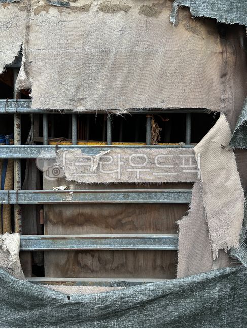 낡은,찢어진,천막,빈티지,오래된