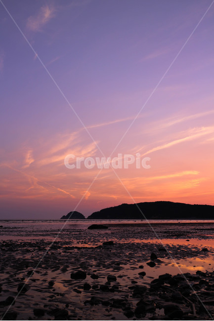 을왕리,갯벌,바다,일몰,하늘,섬,구름,ocean,자연,풍경,nature,landscape,outdoors,옥외,dusk,황혼,sunset,dawn,새벽,sky,red sky,붉은 하늘