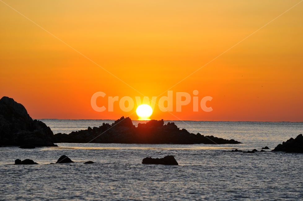 sunrise,Gampo,Munmu Daewangam,Omega,Gyeongju