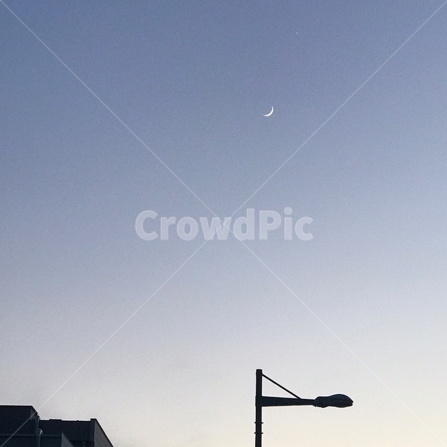 하늘,초승달,저녁하늘,파란하늘,풍경,sky,moon