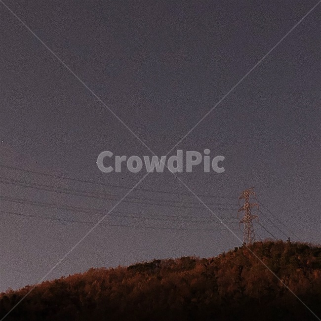 하늘,산,전깃줄,sky,mountain