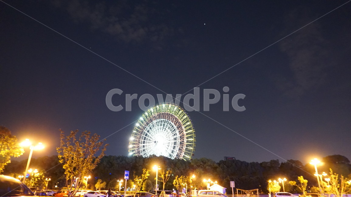 중국,쑤저우,야경,조명,밤,china,관람차,하늘,ferriswheel,놀이공원,놀이동산,놀이터,amusement park,playground