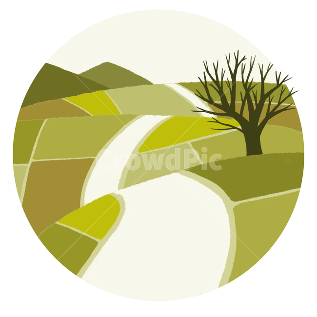 자연,시골길,논밭,힐링,나무,산,꼬불길,countryroad,nature,tree,mountain,country,green,illust,일러스트,그래픽,일러스트레이션,graphic,illustration