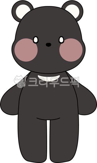 곰,반달가슴곰,아이사흑곰,캐릭터,동물,인형,흑곰,검정,블랙,검은곰,일러스트,백터,디자인소스,bear,character,animal,vector,illustration