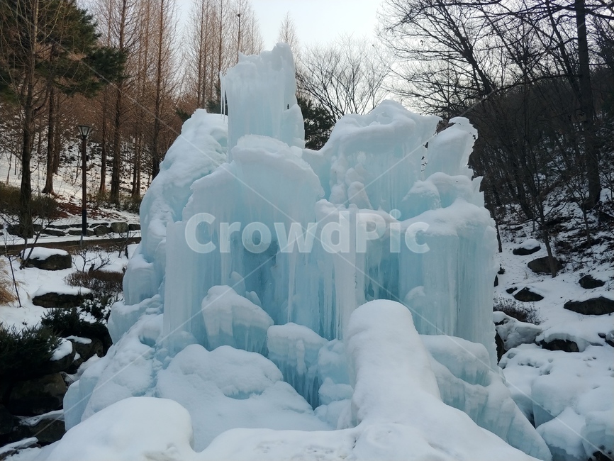 자연,ice,분수대,빙,옥외