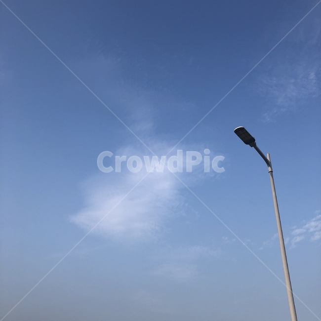 하늘,구름,힐링,파랑,길,전봇대