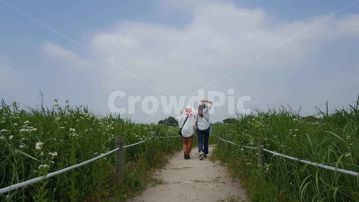 길,하늘,산책,자연,흙길,사람,인물,인간,human,person,여성,여자,woman,female,lady