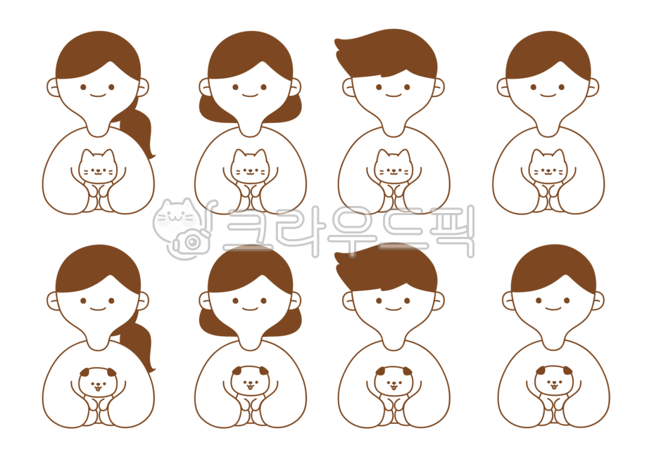 강아지,고양이,동물병원,반려동물,동물케어,반려견,반려묘,라인일러스트,일러스트,로고,펫,귀여운,동물가게,애완용품,애견샵,동물샵,펫샵,미니멀,클리닉,동물,정면,얼굴,care,logo,modern,simple,dog,cat,그래픽,일러스트레이션,여성,남성,인물