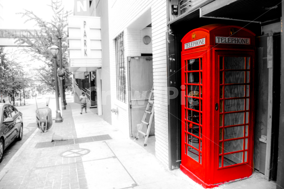 공중전화,영국식공중전화,미국,조지아,애틀란타,phonebox,phonebooth,america,georgia,atlanta,seletivecoloring,흑백,모노톤,monochrome,black and white