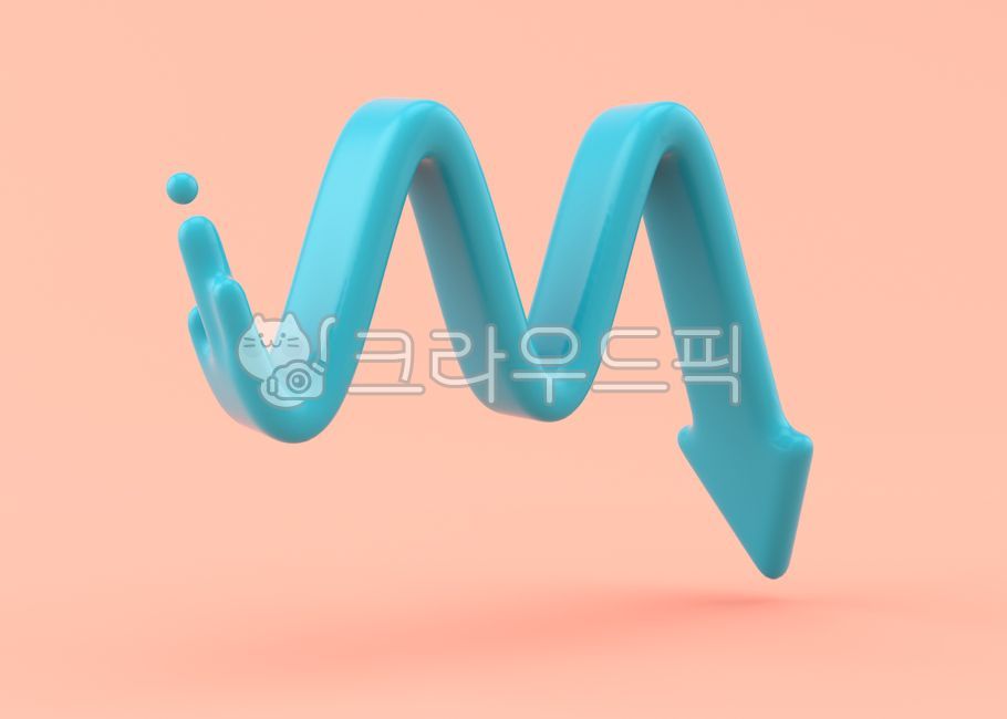 박스권이탈,주식화살표,하락,3d화살표,화살표아이콘,아이콘3d,입체아이콘