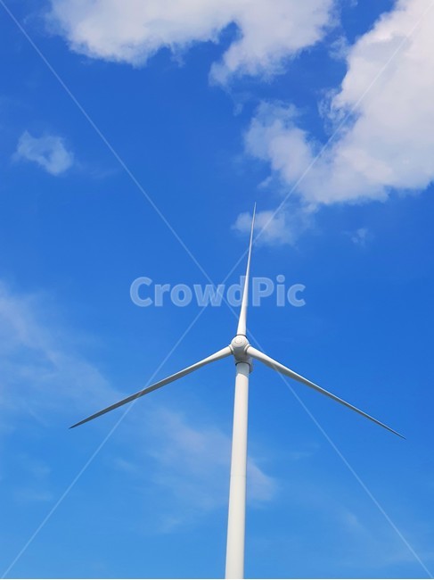 하늘,풍차,풍력발전,맑은날,강원도,windmill,sky,바람,cloud,구름,하얀색,white,에너지,energy