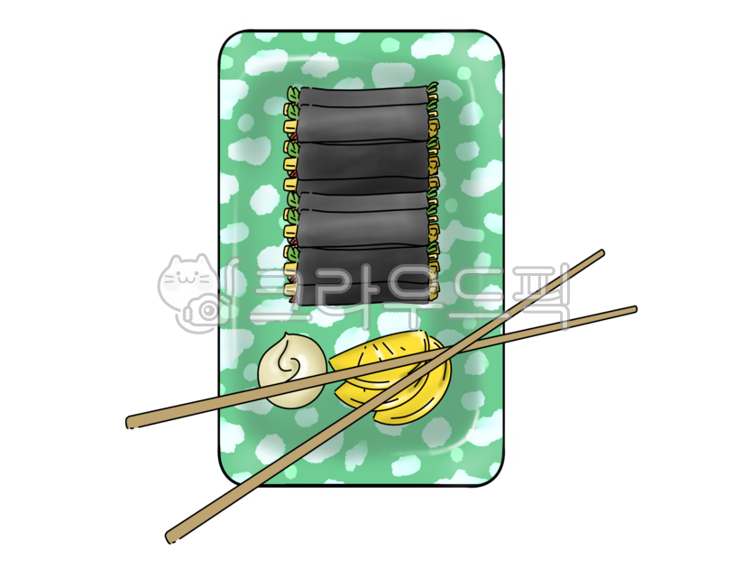 꼬마김밥,분식,kimbab,단무지,김밥,분식집접시