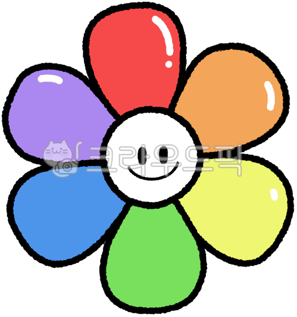 꽃,꽃일러스트,꽃스티커,꽃그래픽,꽃장식,스마일,스마일일러스트