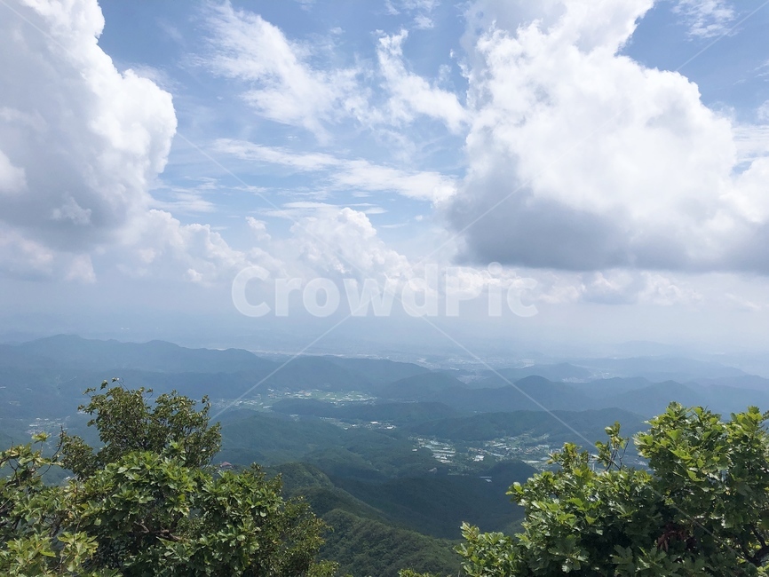 산,하늘,숲,풍경,구름,나무,산책,힐링,등산,자연