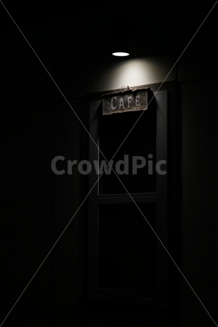CAFE,카페,커피집,표지판,팻말,장식,어둠,빛,커피,카페,coffee,cafe