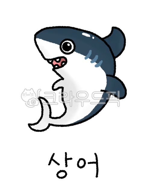 해양생물,상어,바다,물고기,어류,손글씨,단어카드