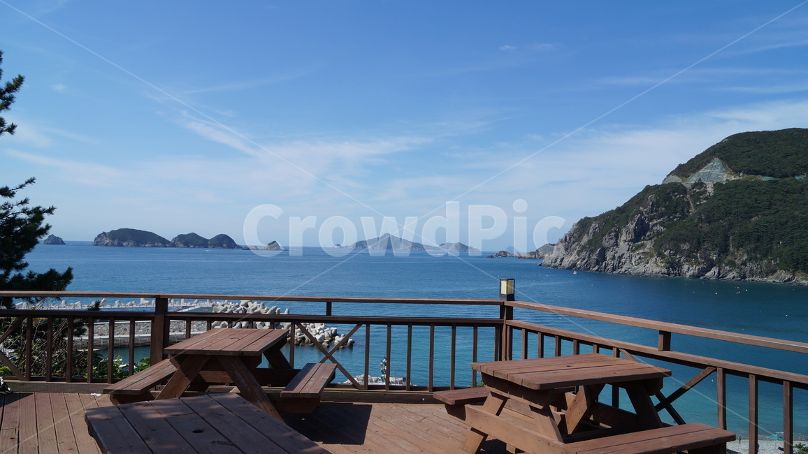 바다,산,섬,자연,풍경,자연,풍경,nature,landscape,한국자연풍경,한국자연경관,korea nature landscape,banister,난간,handrail,railing,furniture,가구,bench,벤치