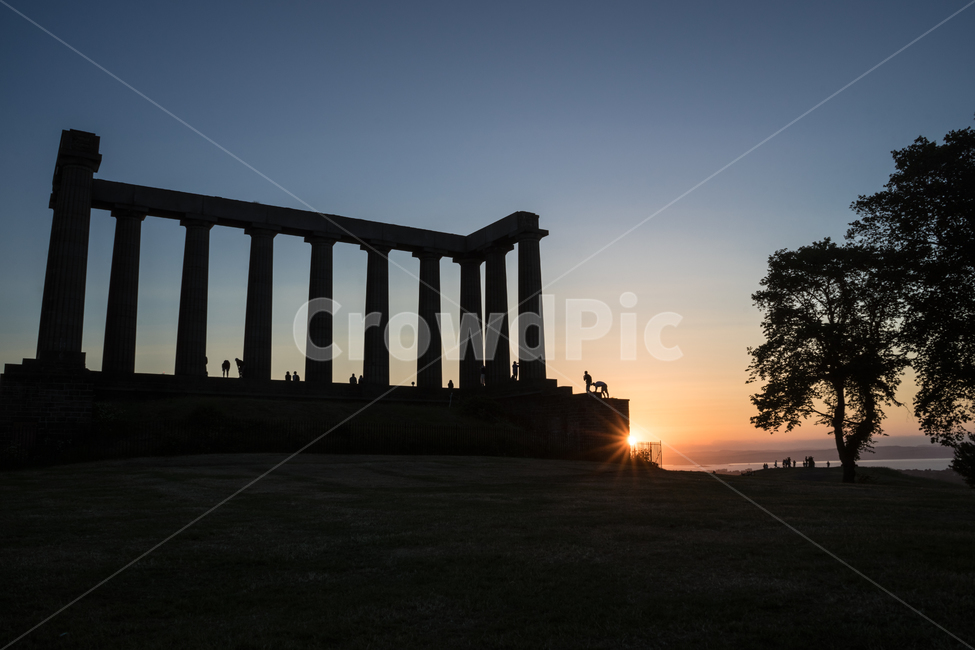 영국,에든버러,스코틀랜드,역광,기둥,석양,언덕,실루엣,uk,scotland,caltonhill,edinburgh,들판,sunset,감성,칼튼힐,옛건물,건축물,폐허,해외,외국,세계,foreign,oversea,world,건축물,건물외관,exterior,building,structure,architecture,construction