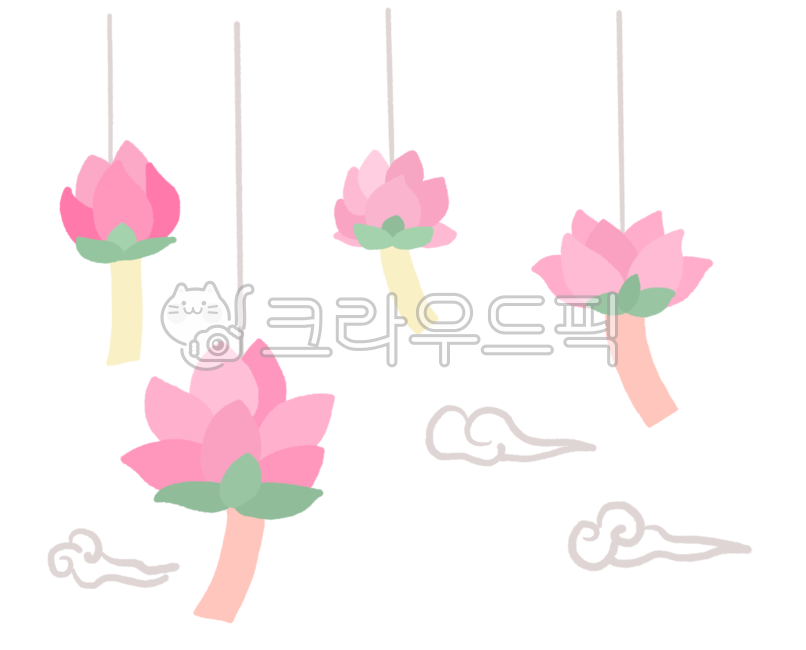 연꽃,연꽃일러스트,일러스트,일러스트레이션,png,누끼,부처님오신날,부처님,석가탄신일,꽃,flower,연등,행사,구름,배경,background,오브젝트,디자인소스,카드디자인,손그림,petal,illustration,graphic,plant,design