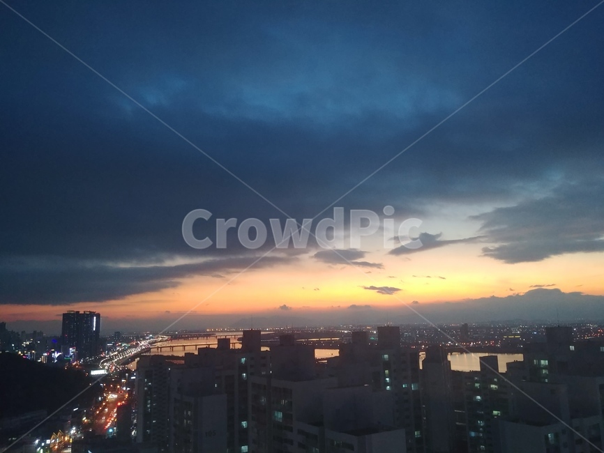 야경,노을,해질녘,그라데이션,하늘,도시,풍경,city,landscape,nature,자연,outdoors,옥외,경치,scenery