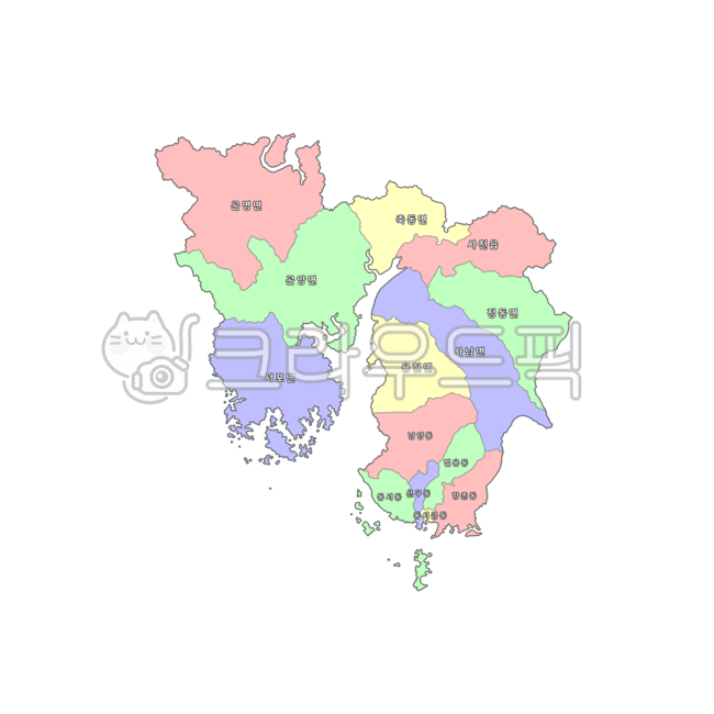 경상남도,경상도,경남,영남,사천시,사천,대한민국,우리나라,한국,행정구역,도,시,군,읍,면,동,지도,행정구역지도,4색지도,파란색,노란색,빨간색,초록색,map