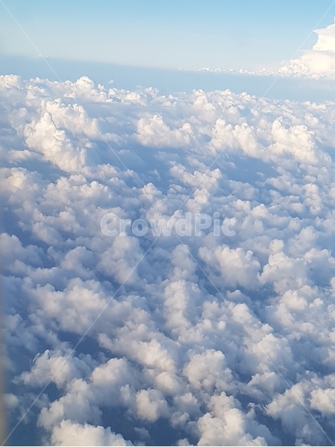 자연,하늘,구름,푸른하늘,적운