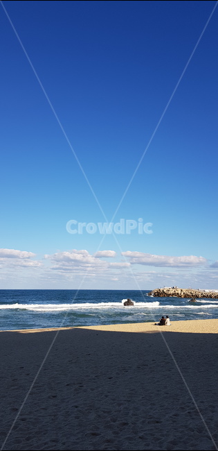 강릉,바다,해변,안목해변,하늘,가을하늘,파도,강릉바다,강문해변,해변,바다,beach,sea