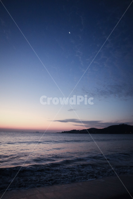 바다,하늘,구름,달,파도,새벽,자연,풍경,nature,landscape,야경,밤,nightscape,night,outdoors,옥외