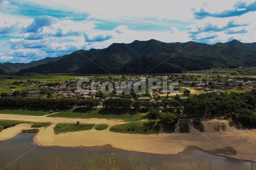 안동,하회마을,전경,풍경,한옥,한옥마을,전통,집,강,산,하늘,구름,andong,koreanstylehouse,view,village,자연,풍경,nature,landscape,한국자연풍경,한국자연경관,korea nature landscape,scenery,outdoors,옥외,경치