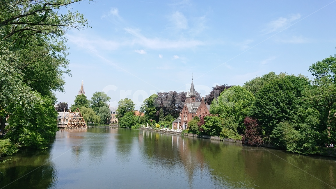 castle,건축물,옥외,nature,자연,브뤼허,벨기에,호수