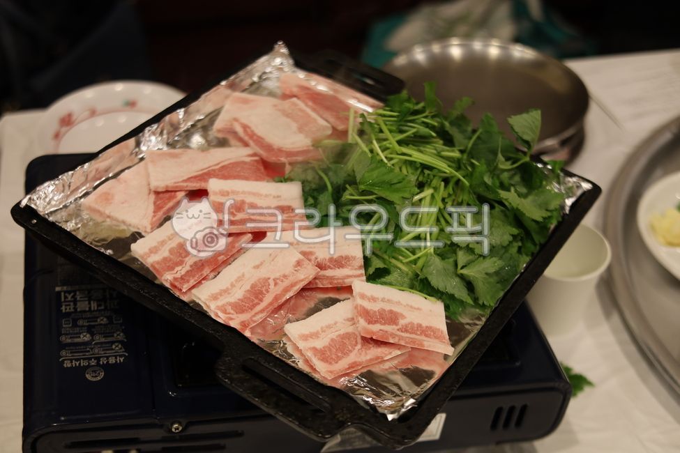 고기집, 고깃집, 삼겹살, 냉동삼겹살, 냉삼, 사진,이미지,일러스트,캘리그라피 - 산타고라니작가