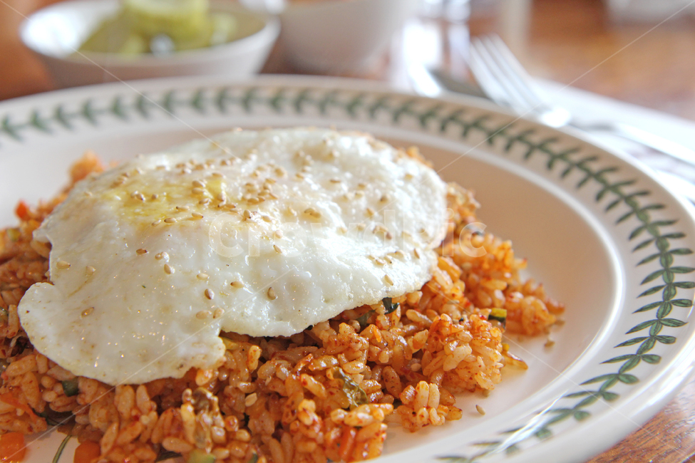 meal,Fried egg,fried rice,Kimchi Fried Rice,food