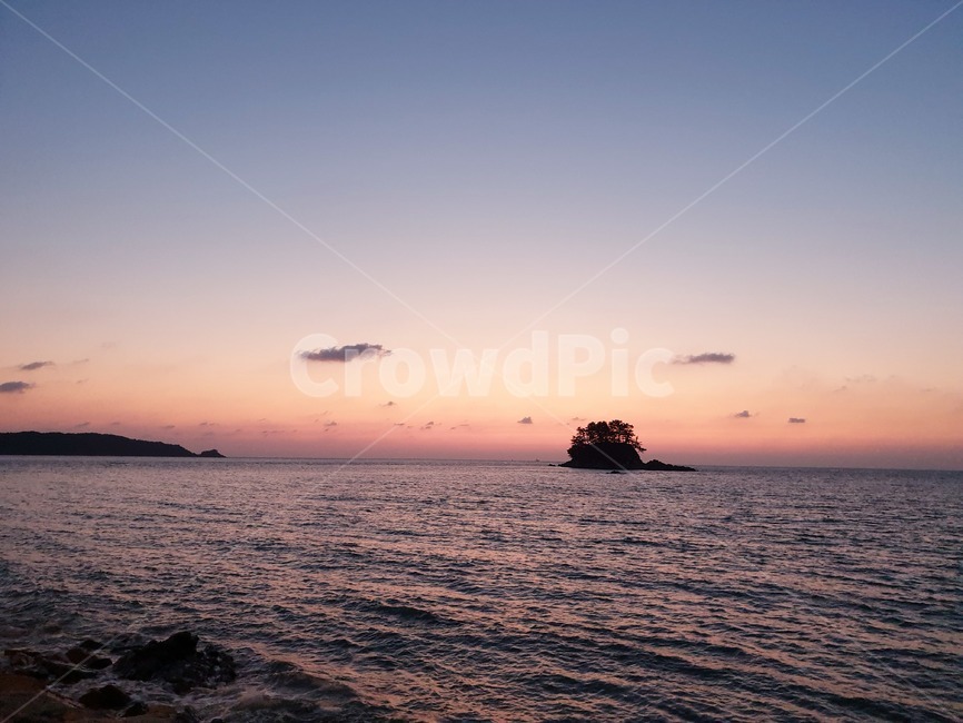 nature,자연,노을,sunset,서해안,섬,바다,하늘