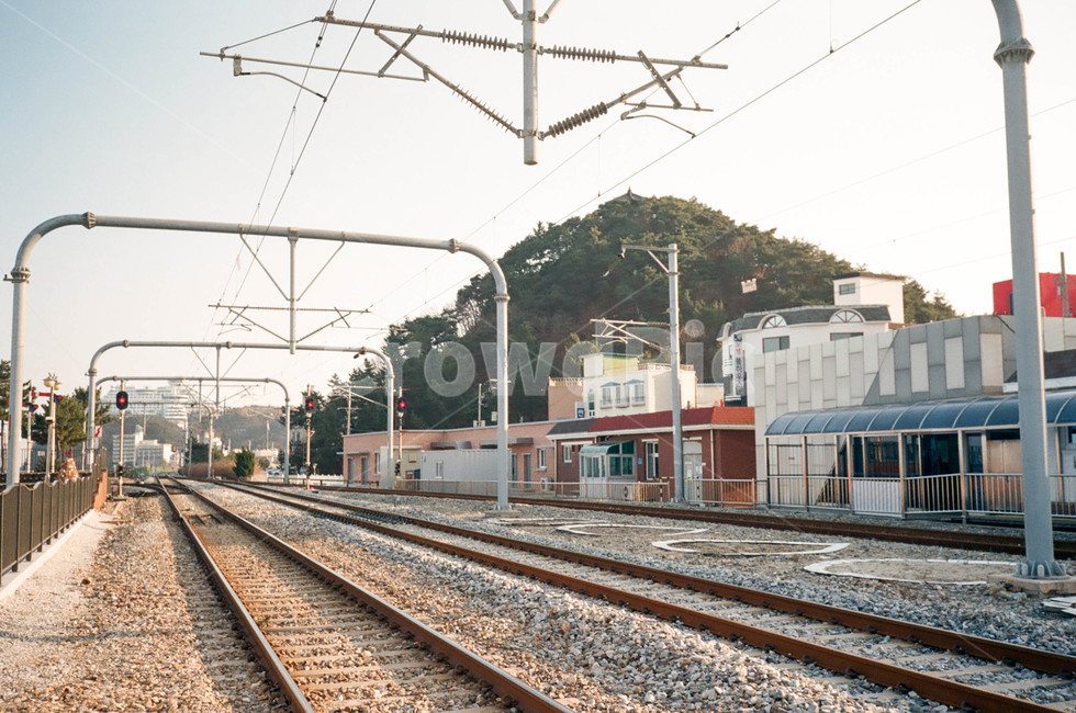 바다,정동진역,기차,선로,train,필름감성,필름카메라,film,교통,교통수단,traffic,transportation