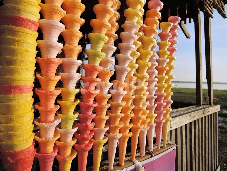 아이스크림,콘,아이스크림콘,스낵,과자,컬러,color,snack,소풍,yellow,노랑,주황