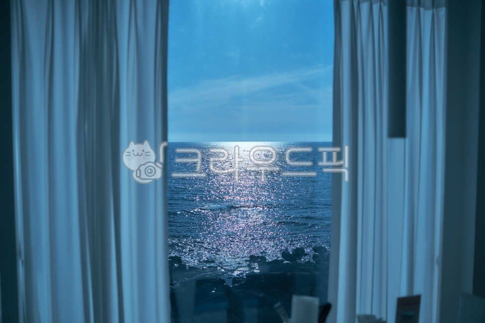 blue color,sea outside the window,nature,nice weather sea,sea,horizon,blue sea,ocean,blue,jeju,sight,blue ocean,window,Jeju Island sea,Sea between curtains,curtain,Scenery outside the window,Straight