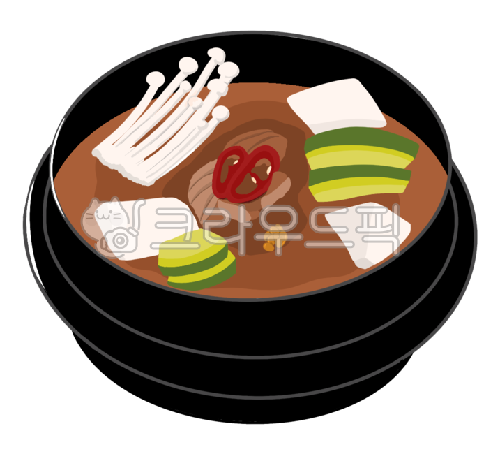 된장찌개,찌개,된장,food,음식,meal,식사,fork,포크,dish,접시,platter,플래터,한국음식,koreafood,stew,음식일러스트,된장찌개일러스트,찌개일러스트,한국음식일러스트